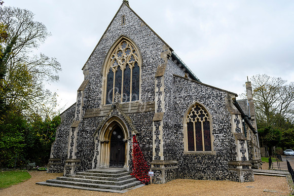 World War One display in the church at Harleston to mark the Armistice.