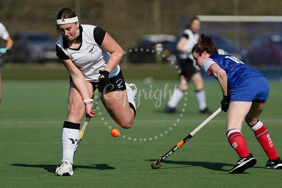 Hockey action from Harleston Magpies Ladies’ II hosting Bishop’s Stortford I