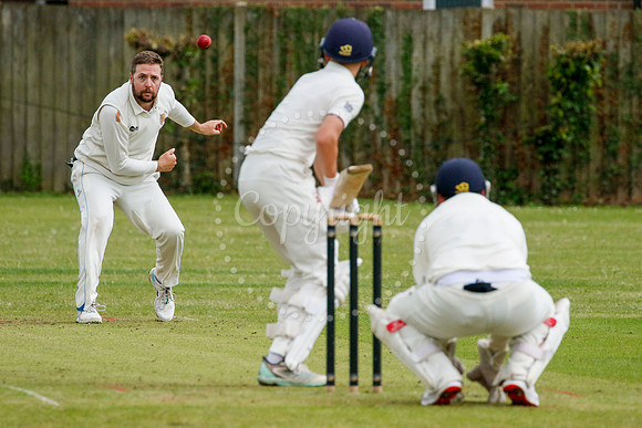 Cricket action from Diss vs Downham Stow II
