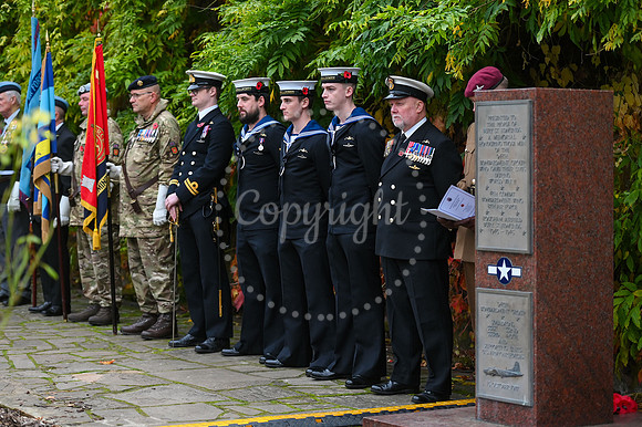 Rose Garden, Abbey Gardens Remembrance service. Picture by Mark
