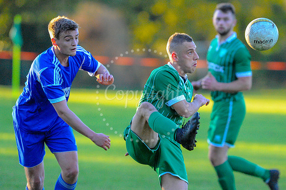 Football action from East Harling v Watton