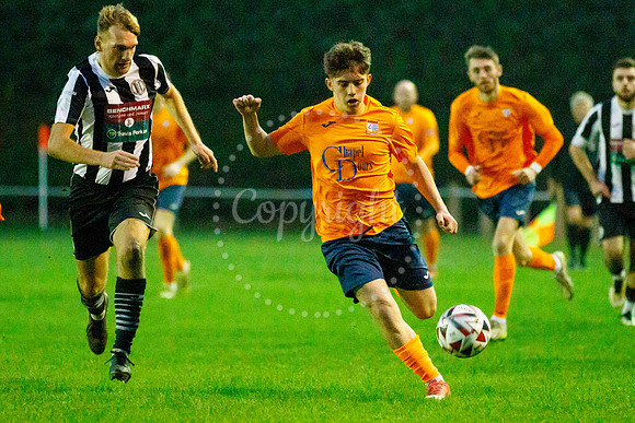 Football action from Diss Town Swaffham Town