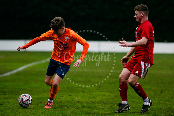 Football action from Diss Town FC vs Parson Drove