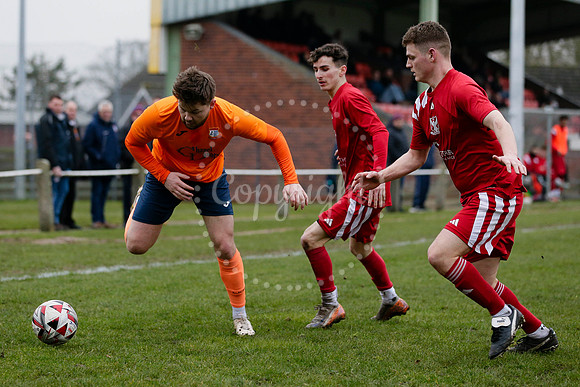 Football action from Diss Town FC vs Parson Drove