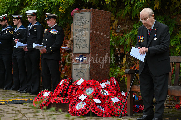 Rose Garden, Abbey Gardens Remembrance service. Picture by Mark