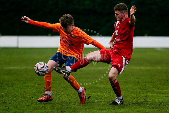 Football action from Diss Town FC vs Parson Drove