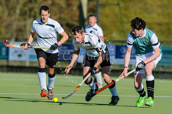 Hockey action from Harleston Men's 1 v Cambridge University.