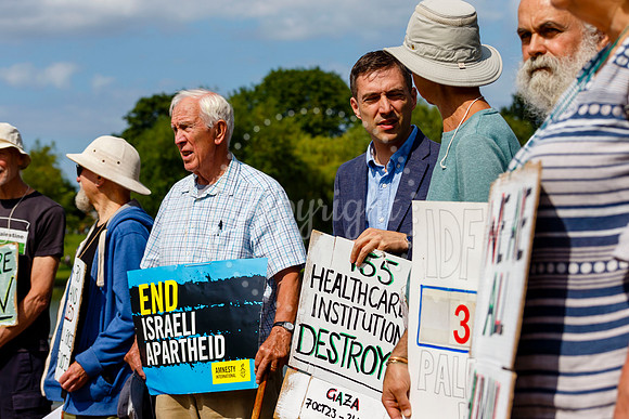 Waveney Valley MP Adrian Ramsay joined the vigil in Diss for the