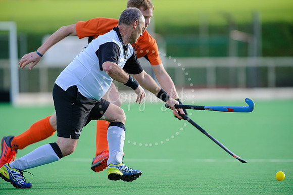 Hockey action from Harleston Magpies Men's 4 v Bury St Edmunds 3
