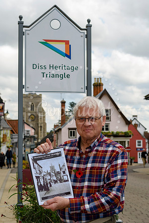 Peter Hyde with his new book about traders of the Heritage Triangle in Diss