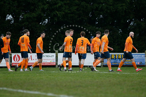 Football action from Diss Town FC vs Parson Drove