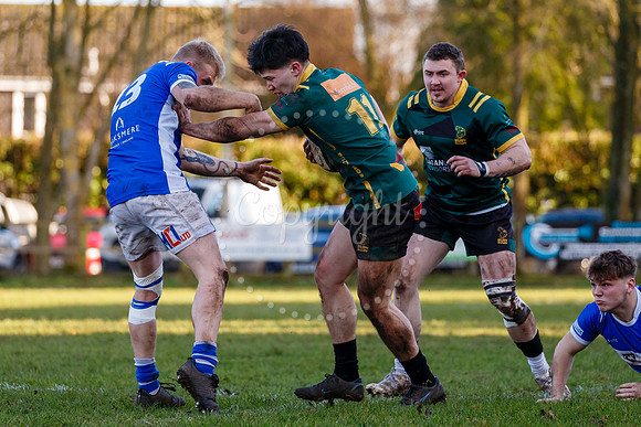 Rugby action from Diss vs Bury St Edmunds II