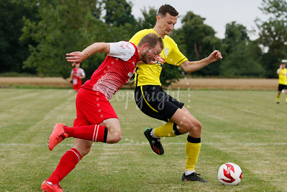 Football action from Scole United vs Norwich CEYMS