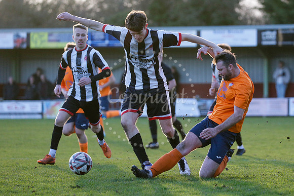 Football action from Diss Town vs Harwich & Parkeston