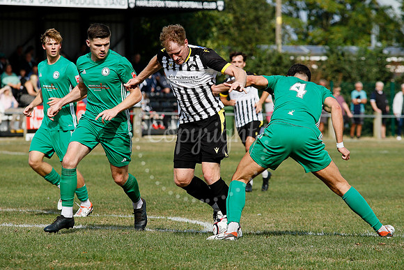 Football acton from Harleston Town vs  Biggleswade Town