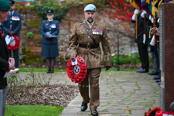 Rose Garden, Abbey Gardens Remembrance service. Picture by Mark