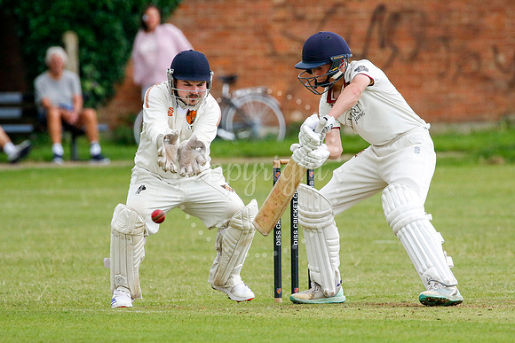 Cricket action from Diss vs Downham Stow II