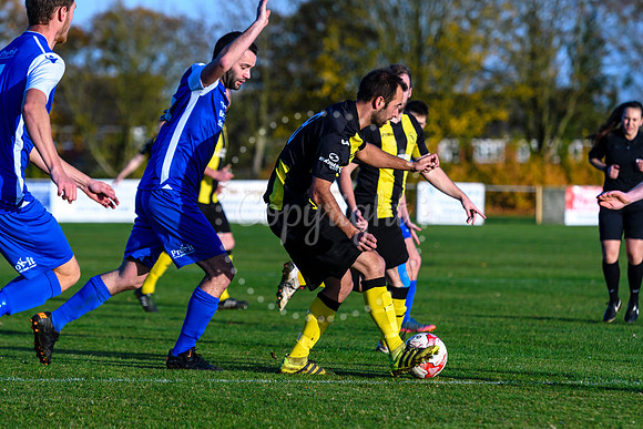 Football action from Debenham LC v Cornard