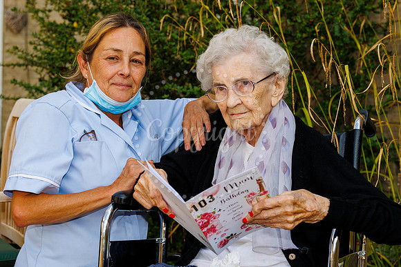 Oaklands care home resident Maud Cattermole has turned 103