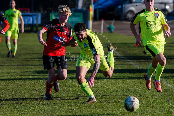 Football action from Long Stratton v Norwich CBS
