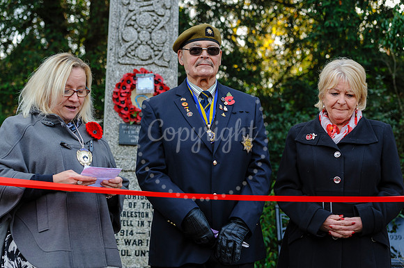 Official unveiling of the war memorial in Harleston