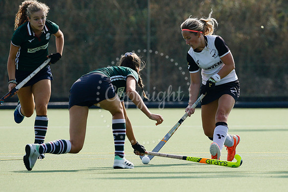 Hockey action from Harleston Magpies Ladies’ I vs Surbiton II