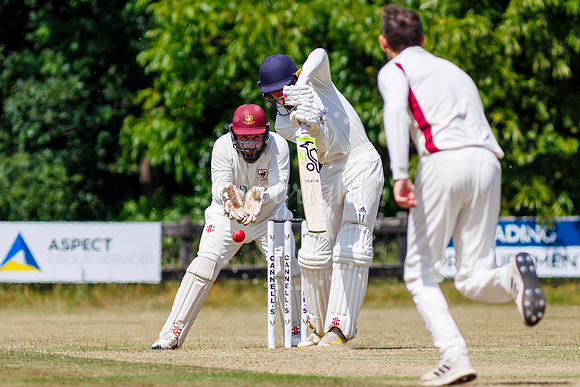 Cricket action from the Old Buckenham vs Brooke