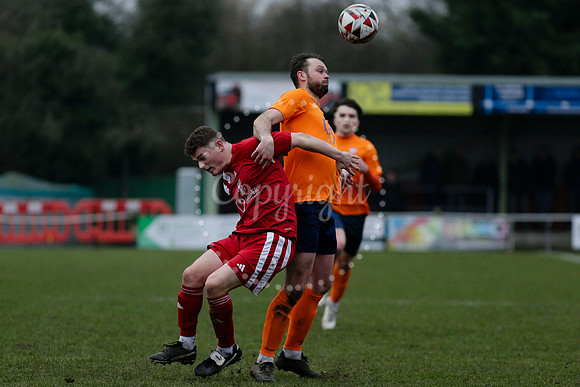 Football action from Diss Town FC vs Parson Drove