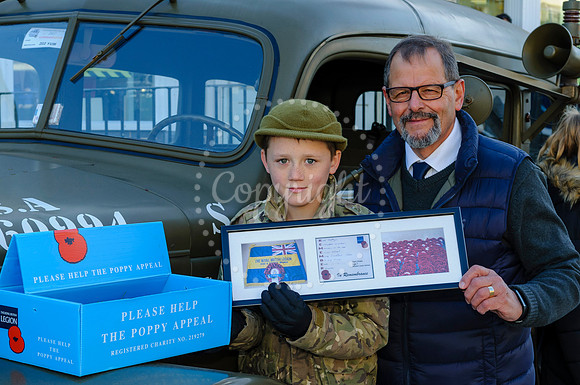 The launch of the Poppy Appeal in Diss Market Place by the Royal British Legion