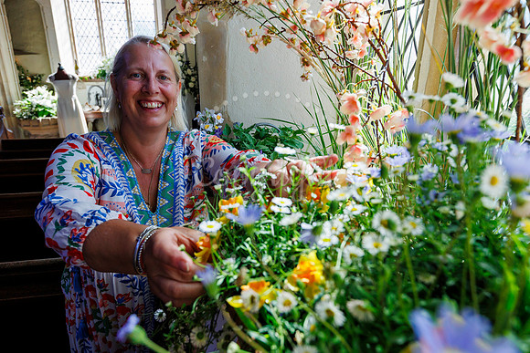 Flower festival at St Andrew's Church, Weybread.