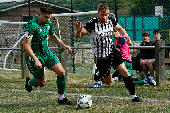 Football acton from Harleston Town vs  Biggleswade Town