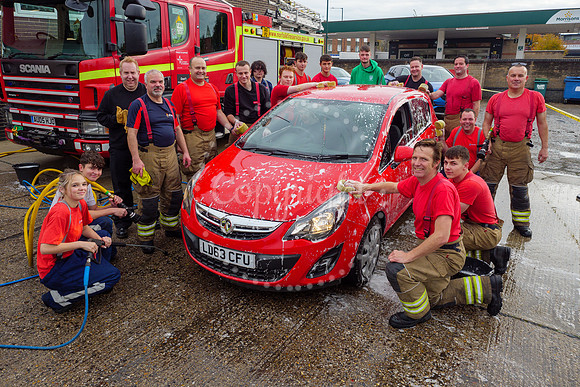 Staff from across Norfolk Fire & Rescue Service take part in a f