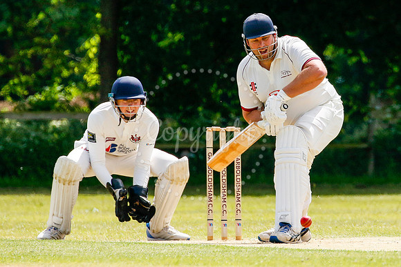 Cricket action from Garboldisham vs Sprowston