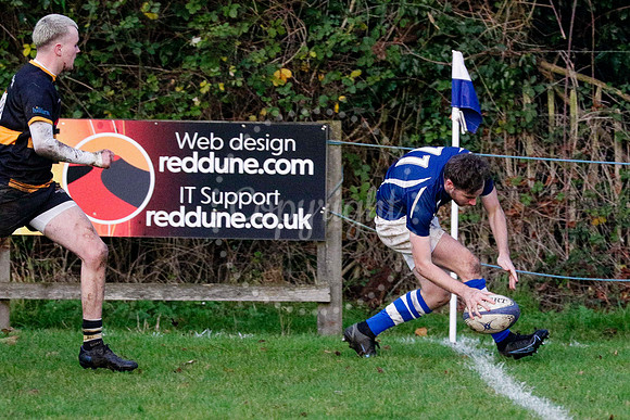 Rugby action from Diss II (Saracens) hosting Southwold II