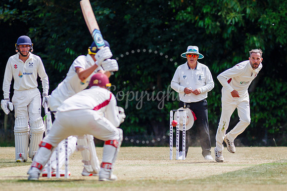 Cricket action from the Old Buckenham vs Brooke