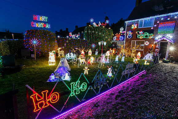 Feltwell charity Christmas lights display
