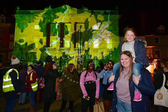 Newark Town Hall film projection. A Likely Story