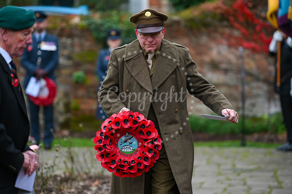 Rose Garden, Abbey Gardens Remembrance service. Picture by Mark