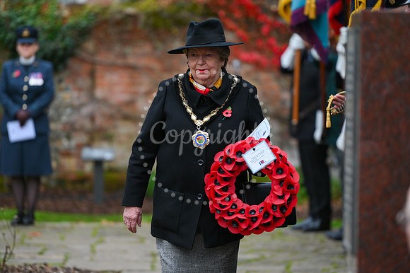 Rose Garden, Abbey Gardens Remembrance service. Picture by Mark