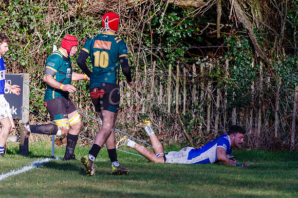 Rugby action from Diss vs Bury St Edmunds II