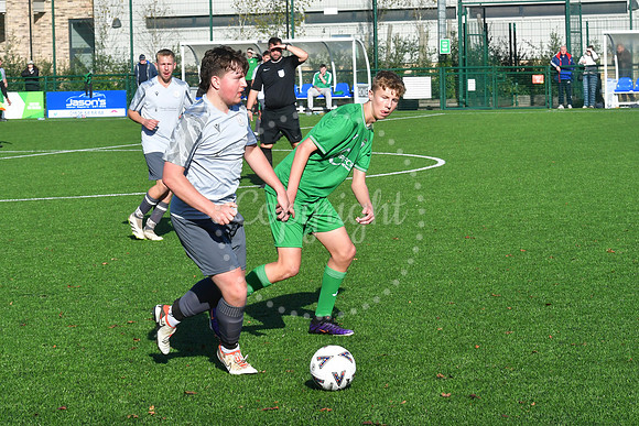 RHP Sports and Social (green) v Laxton Athletic (grey) football