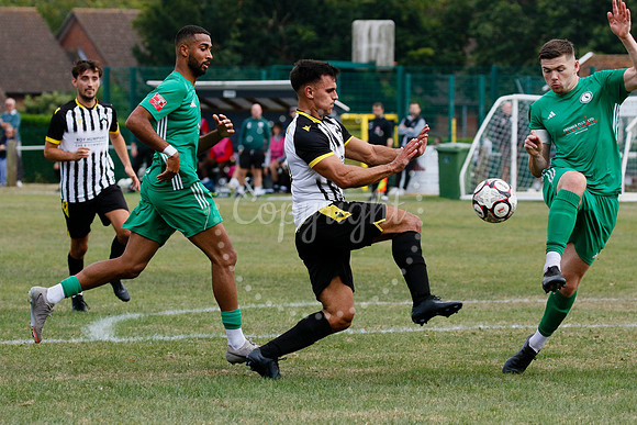 Football acton from Harleston Town vs  Biggleswade Town