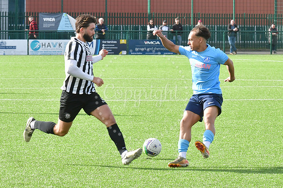 Newark Town v Heanor football action