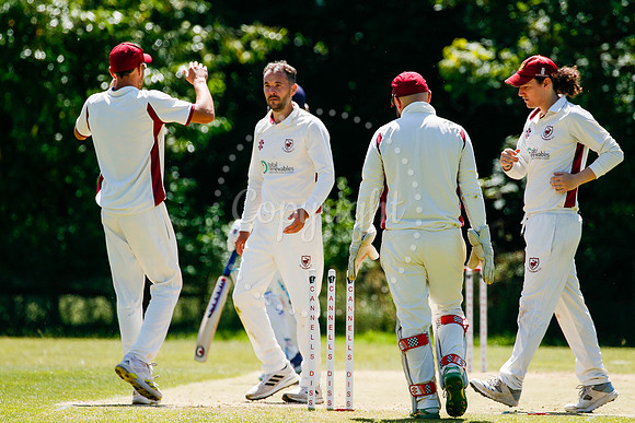 Cricket action from Old Buckenham vs Lowestoft