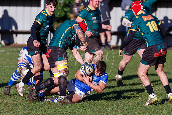 Rugby action from Diss vs Bury St Edmunds II