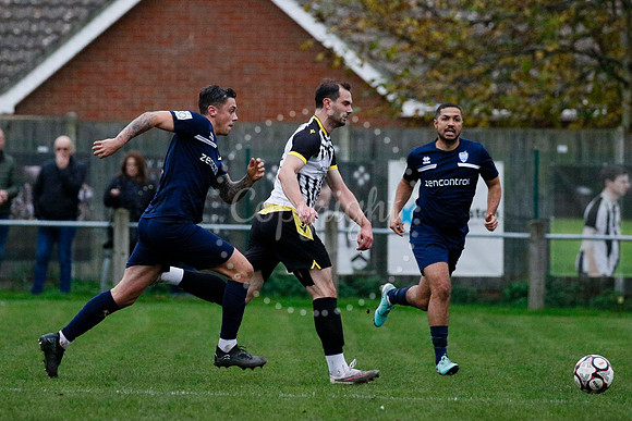 Football action from Harleston vs Bramtham Athletic