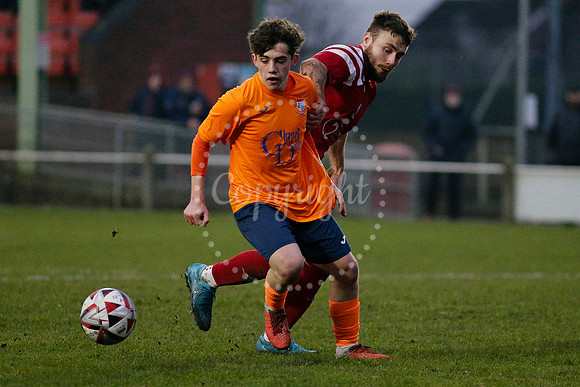 Football action from Diss Town FC vs Parson Drove