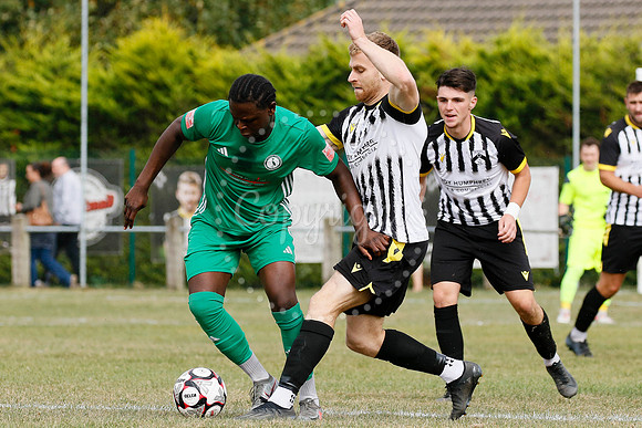 Football acton from Harleston Town vs  Biggleswade Town