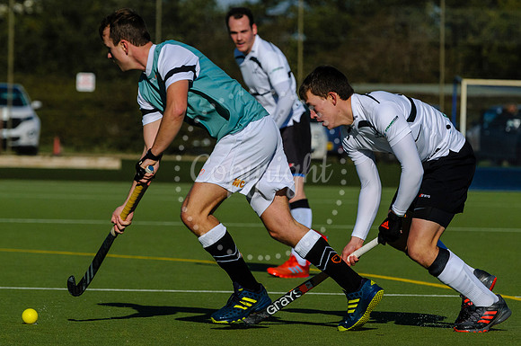 Hockey action from Harleston Men's 1 v Cambridge University.