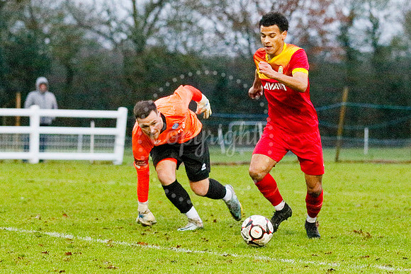 Football action from Walsham-le-Willows vs  Brantham Athletic in